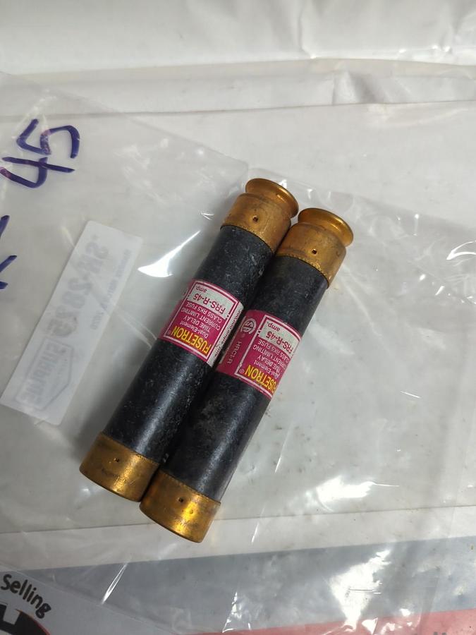 Used COOPER BUSSMANN,FRS-R-45,FUSETRON 45 AMP FUSE LOT OF 2 PRE-OWNED