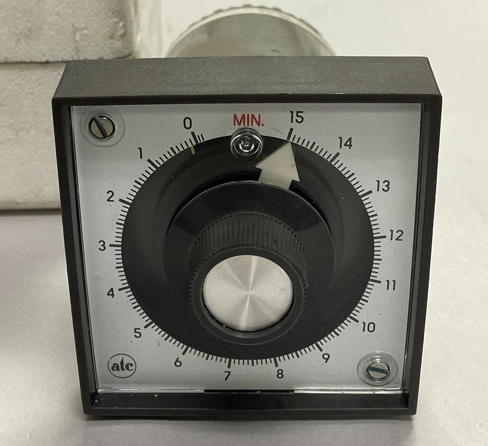 MARSH BELLOFRAM,ATC 305E-015-A-1-0-PX, ELECTROMECHANICAL TIMER 15MIN 120V NOS