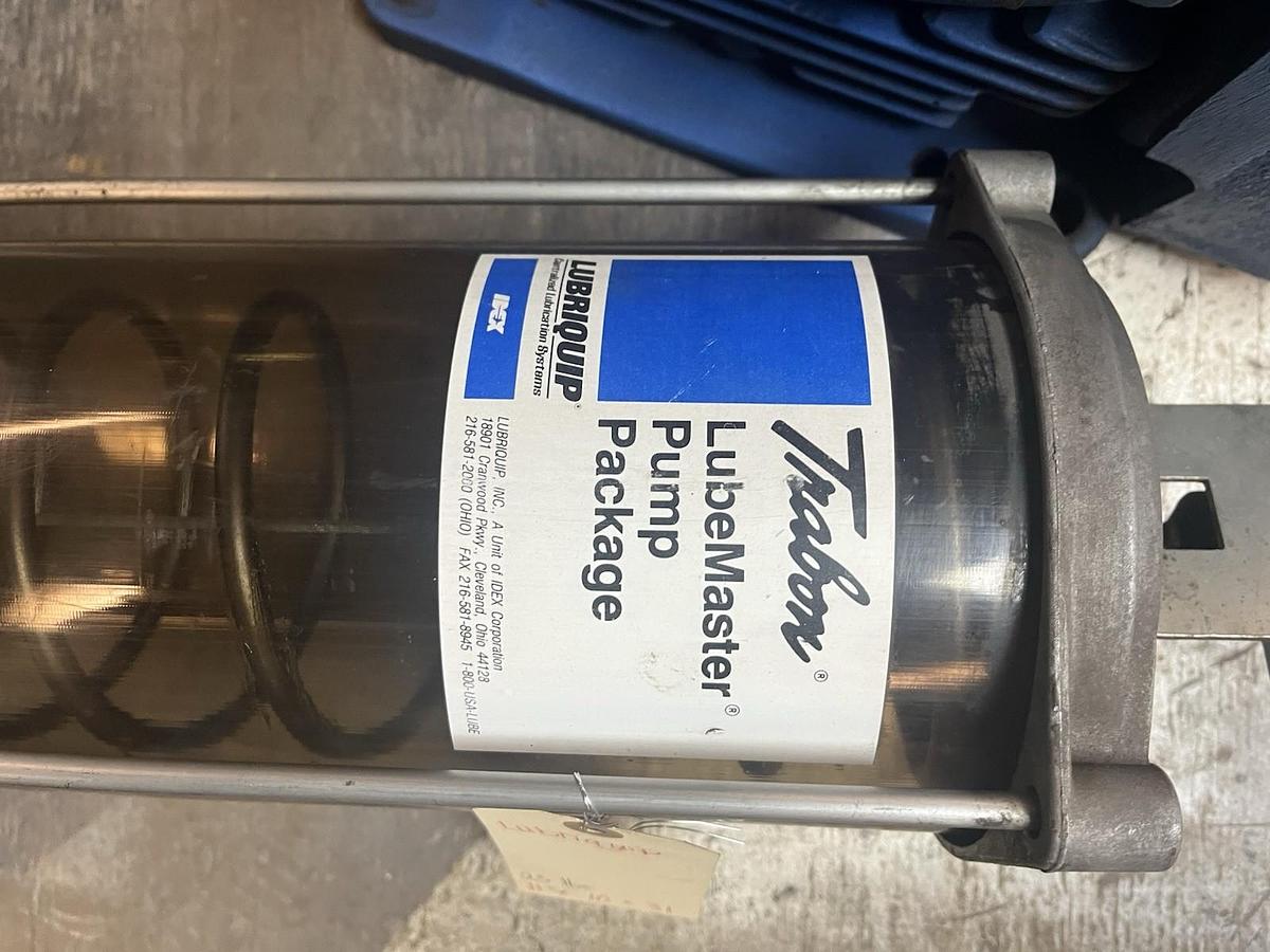 Used TRABON,LUBRIQUIP,LUBEMASTER PUMP PACKAGE OILER