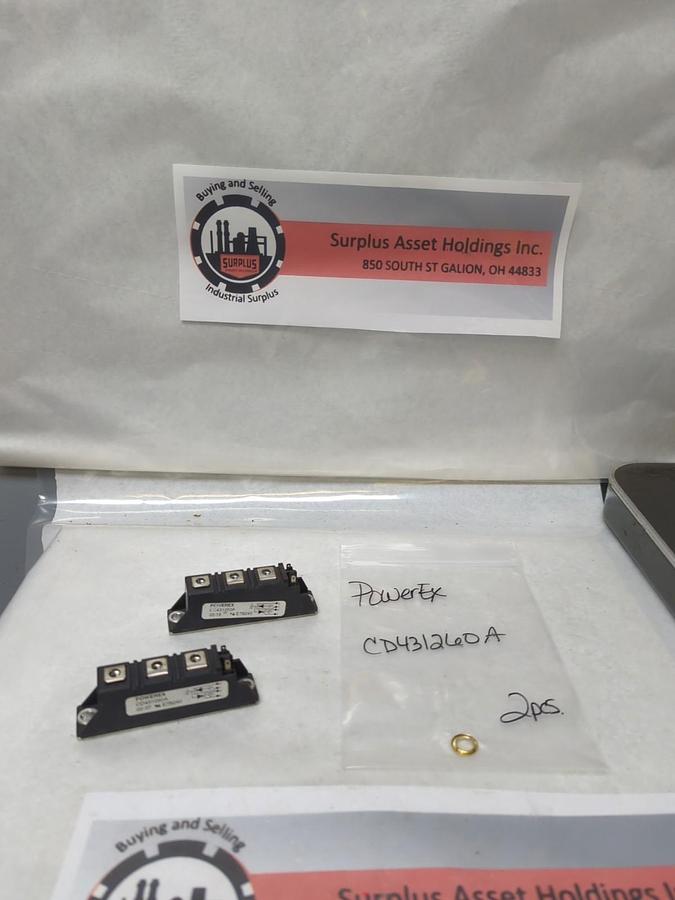 Used POWEREX,CD431260A,POWER BLOCK MODULE LOT OF 2 PRE-OWNED