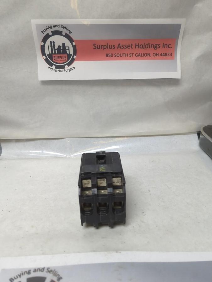 Used SQUARE D,QOB350VH,CIRCUIT BREAKER 50 AMP 3-POLE PRE-OWNED