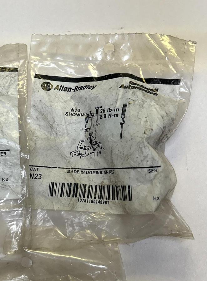 Used ALLEN BRADLEY,N23,OVERLOAD RELAY HEATER ELEMENT LOT OF 3 NOS