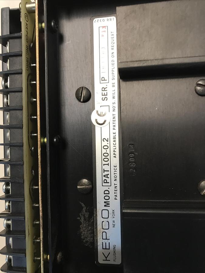 Used Kepco,PAT 100-0.2,Power Supply Input 115/230V Output 0.2Amp 0-100V