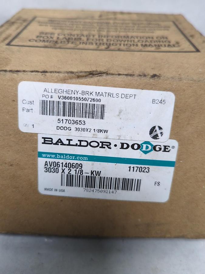 BALDOR,AV06140609,TAPER BUSHING 3030X2-1/8-KW NOS