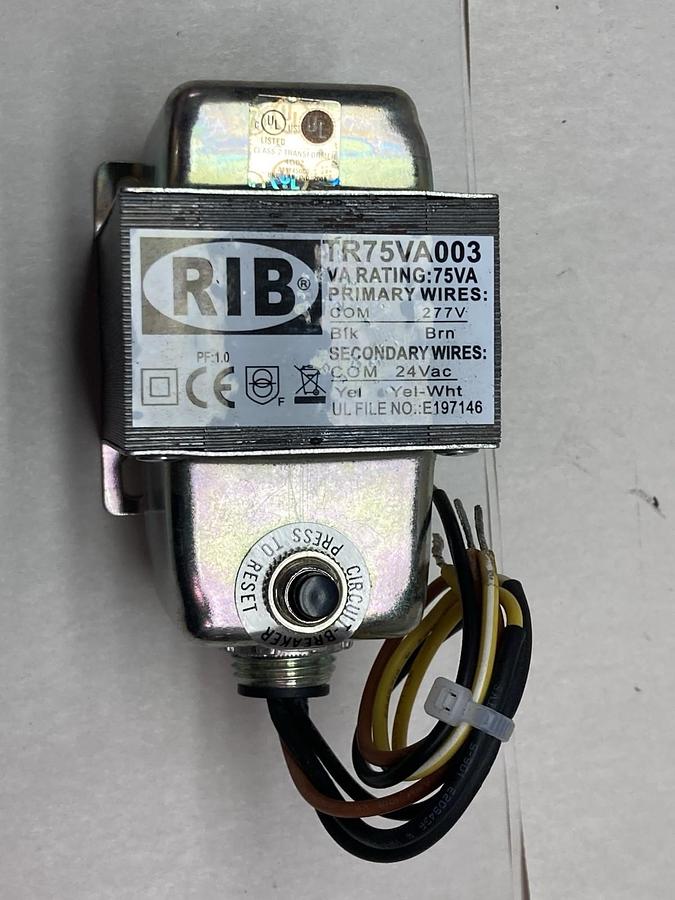 RIB,TR75VA003,Transformer 24Vac 75VA 277V