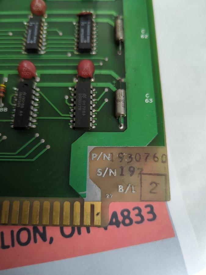 Used BRIDGEPORT CONTROLS,1930760,CIRCUIT BOARD PRE-OWNED