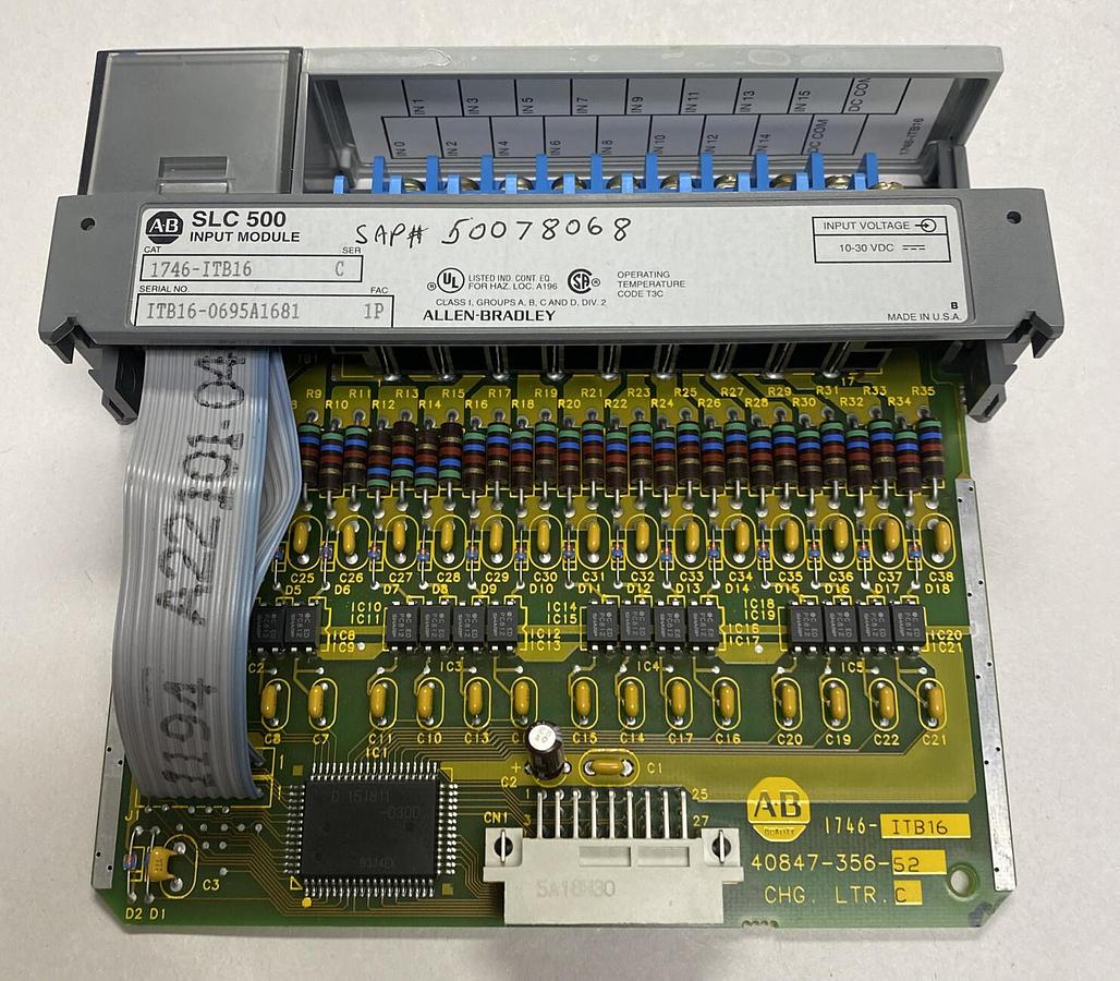 Used ALLEN BRADLEY,1746-ITB16,SER C INPUT MODULE