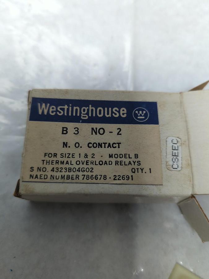 WESTINGHOUSE,B3-NO,THERMAL OVERLOAD RELAY NOS