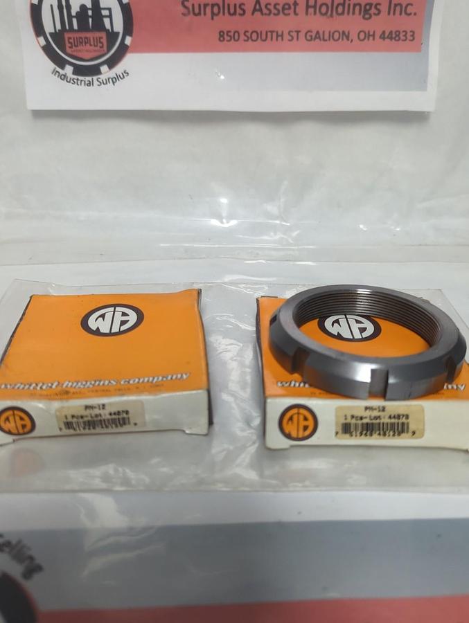 WHITTET-HIGGINS,PN-12,BEARING LOCKNUT LOT OF 2 NOS