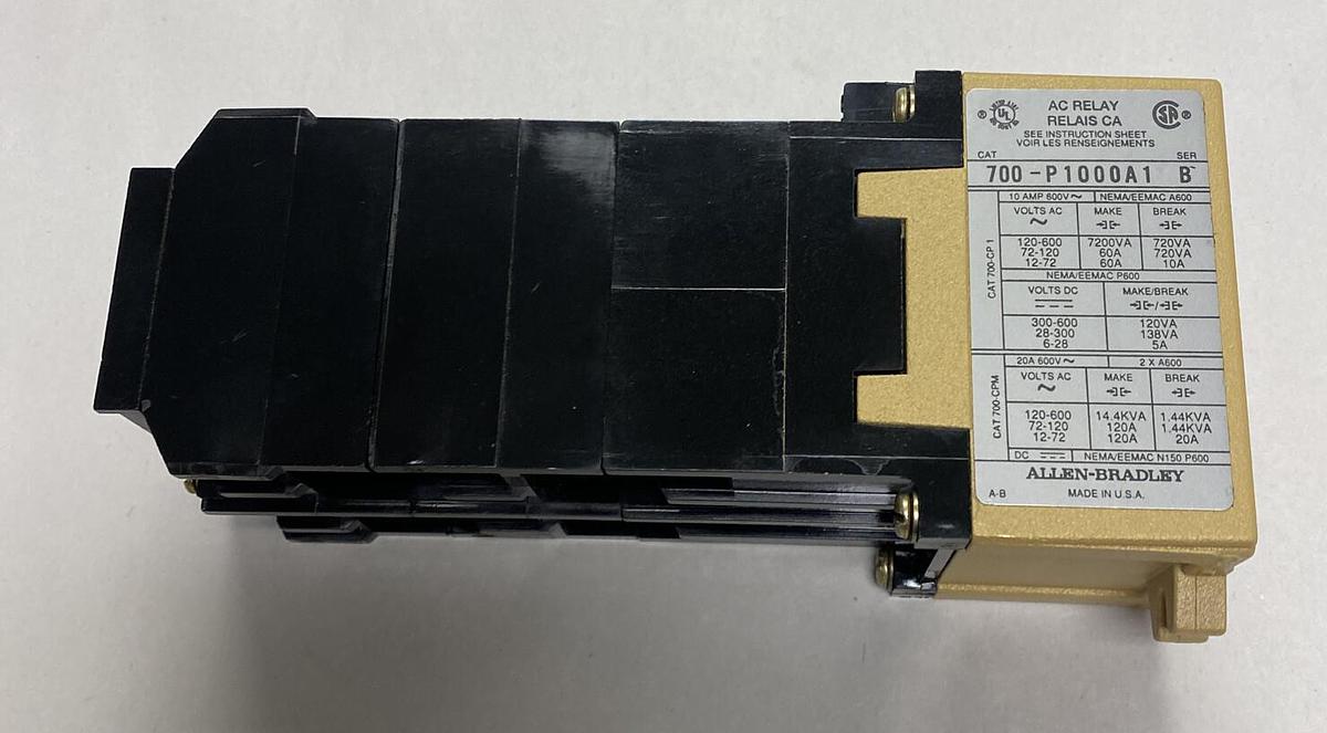 ALLEN BRADLEY,700-P1000A1,SER B CONTROL RELAY NOS