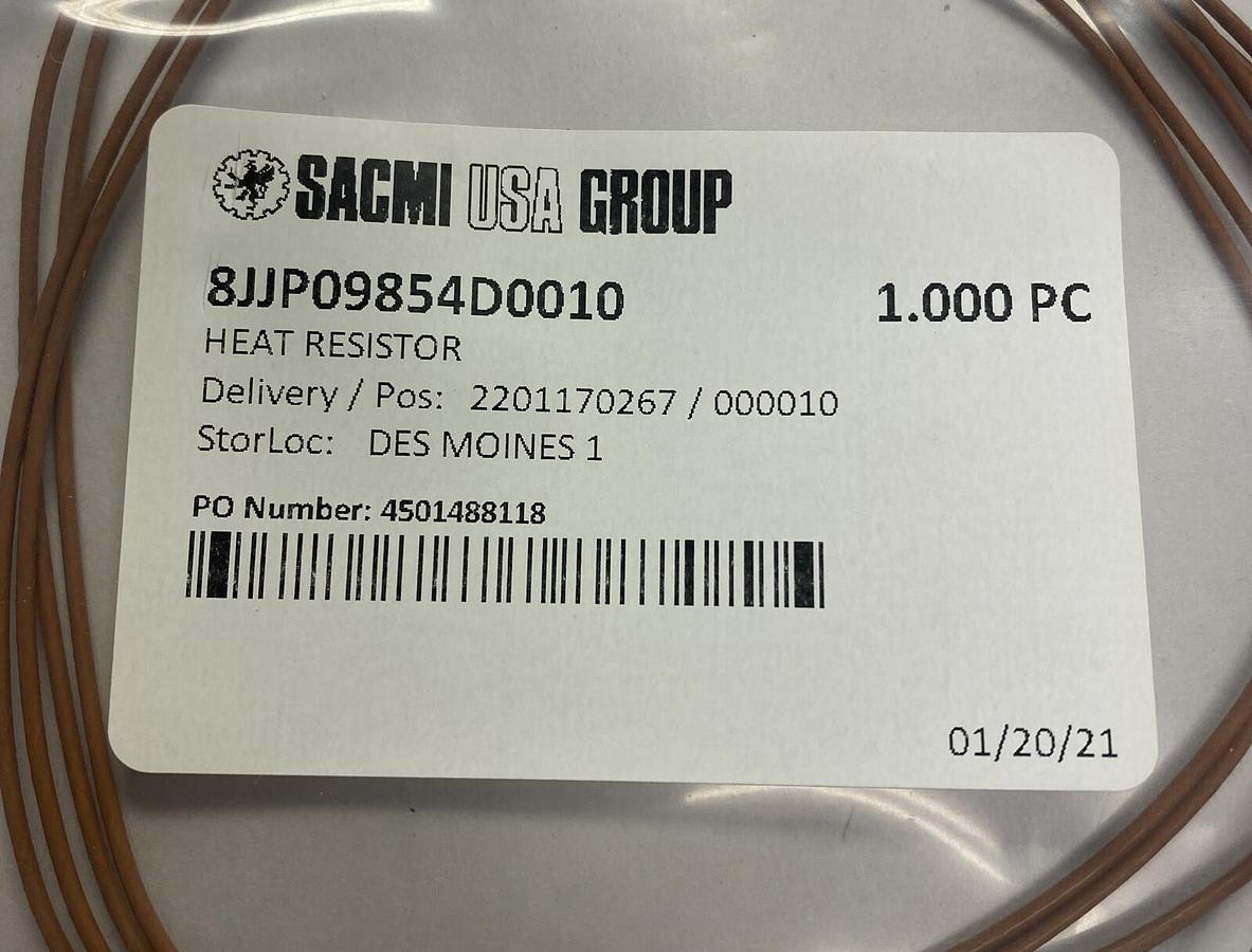SACMI,8JJP09854d0010,HEAT RESISTOR NEW