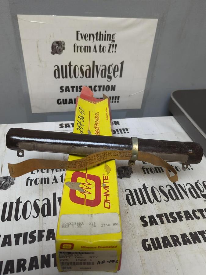 OHMITE,D225K1K5,LUG RESISTOR 225 W/ 1500 OHM NOS