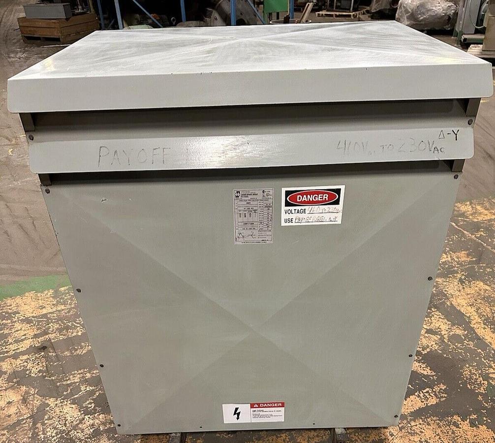 Used Hammond,D175JCUB1TH,Transformer 175KVA HV 460V-LV 230Y/133V,3PH
