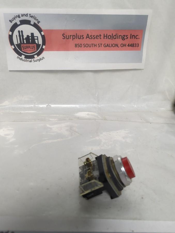 Used ALLEN BRADLEY,800T-B,SERIES T RED PUSHBUTTON PRE-OWNED