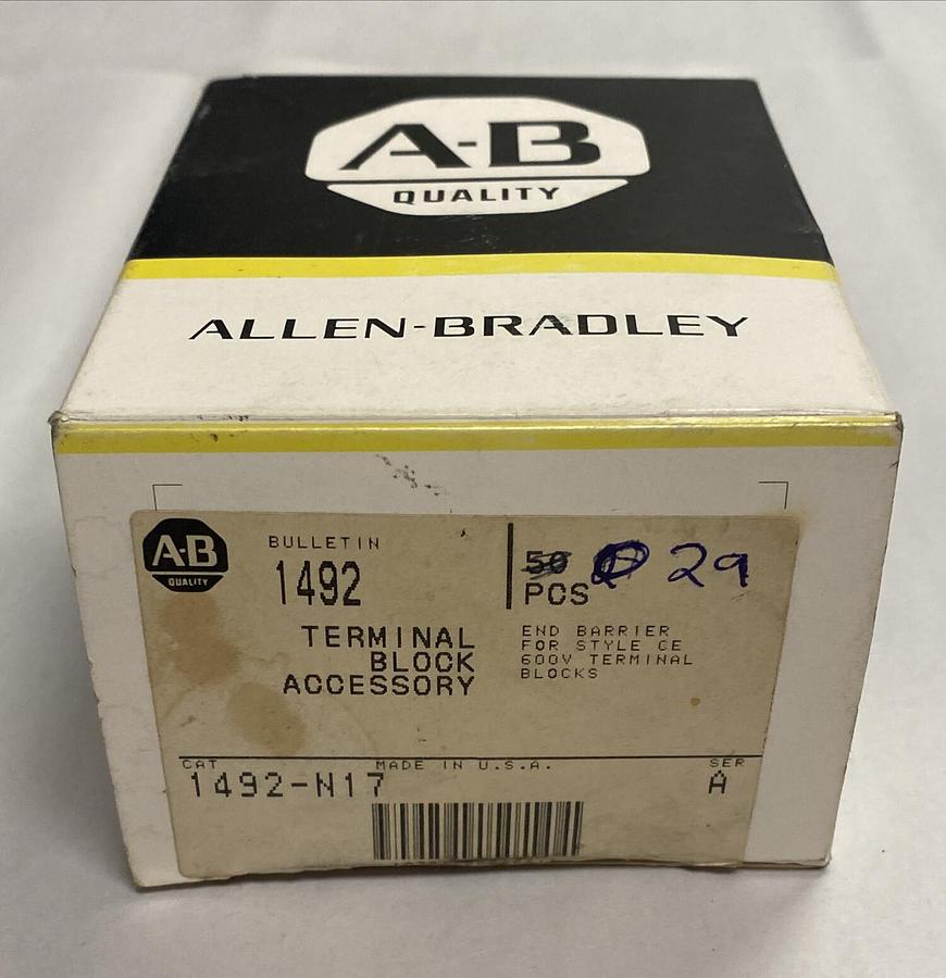 Allen Bradley,1492-N17,Terminal End Barrier Blocks Lot Of 29 NOS
