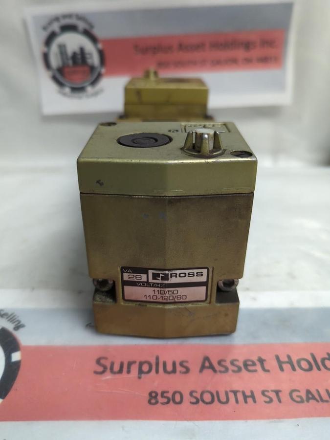 Used ROSS,W7476C4332,SOLENOID VALVE110/50 110-120/60 PRE-OWNED