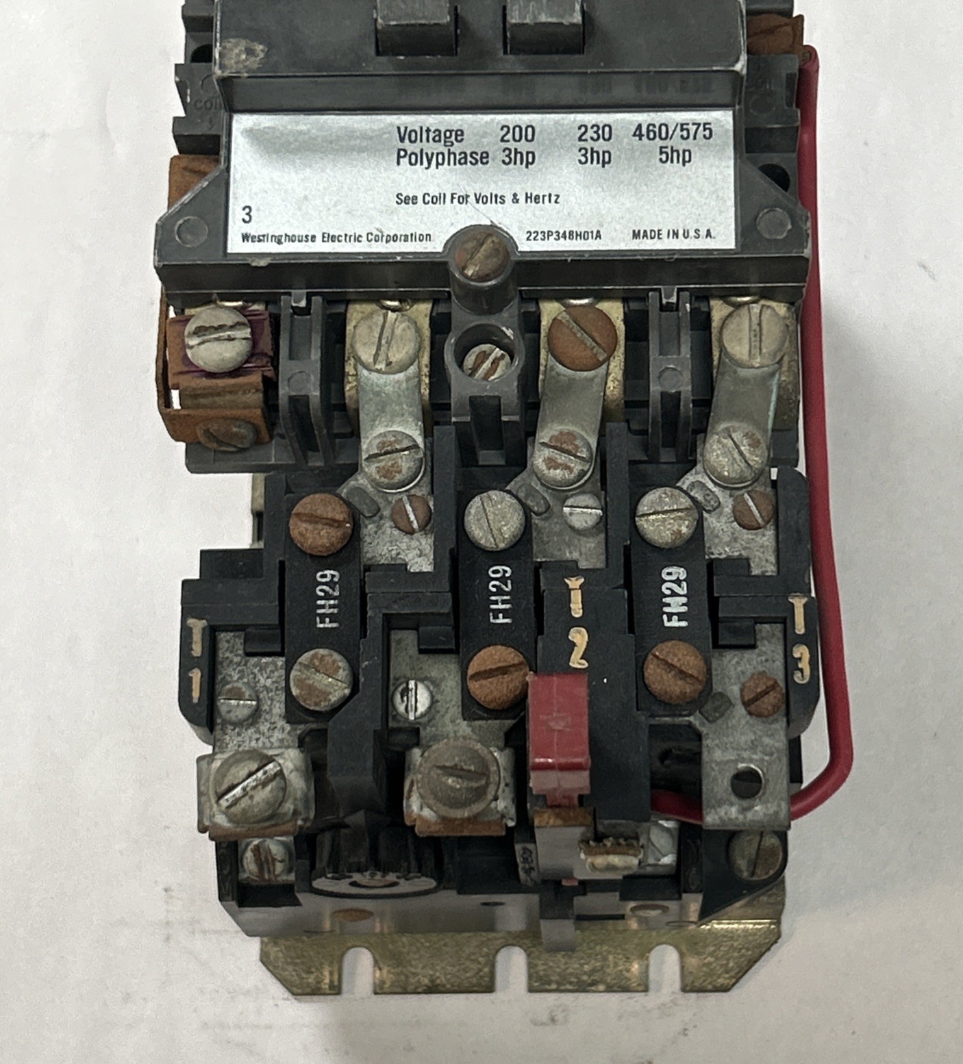 Used WESTINGHOUSE,A200M0CAC,MOTOR STARTER SIZE 0 18A