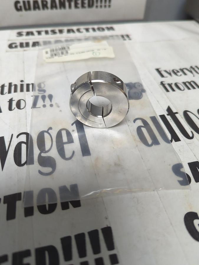 CLIMAX,H2C-075-S,2 PIECE STAINLESS  3/4 INCH BORE SHAFT/CLAMP COLLAR NOS