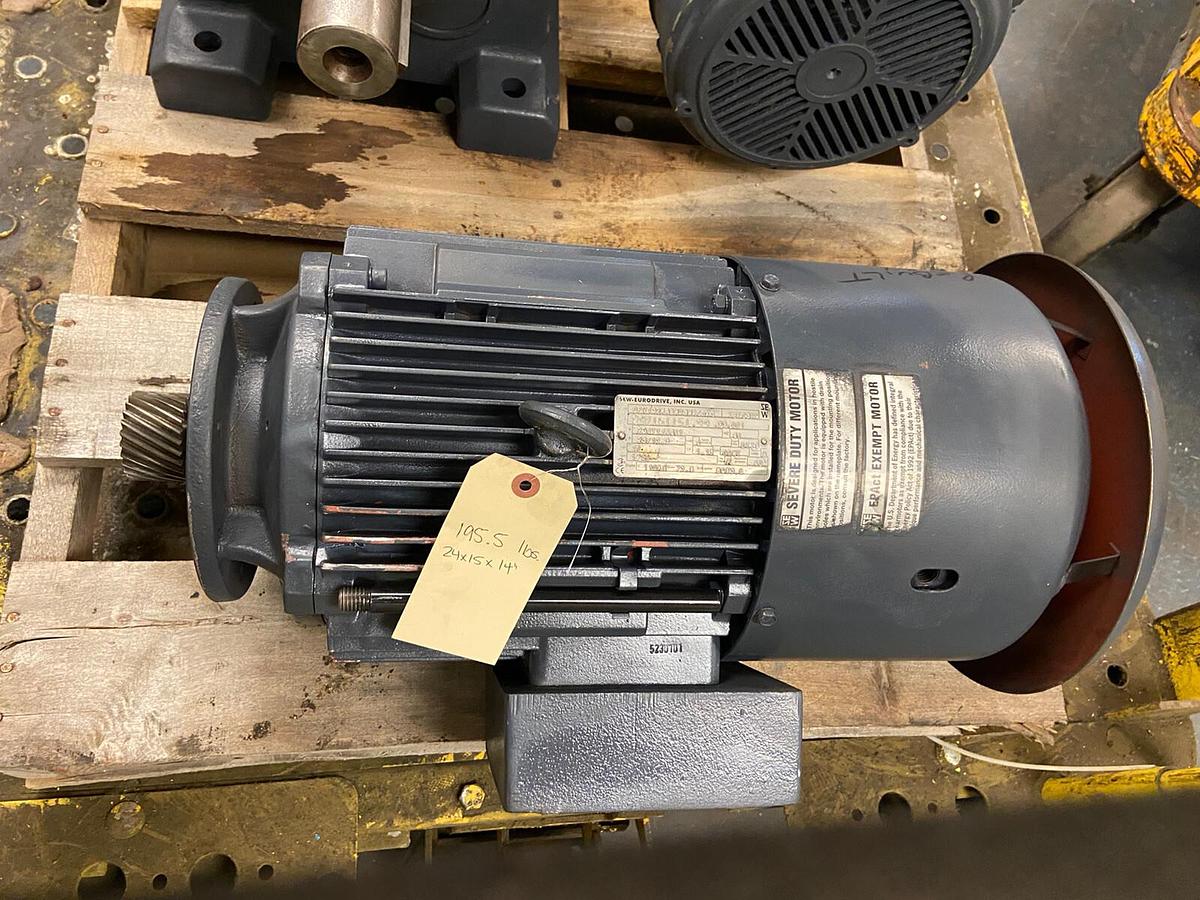 Used SEW Eurodrive,DFV132M4BM15HRC-KS,10Hp Brake Motor 1740RPM 230/460V