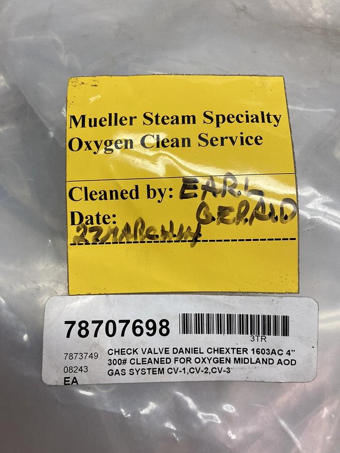 Used Mueller Steam,1603-AC,4 Inch Chexter Check Valve