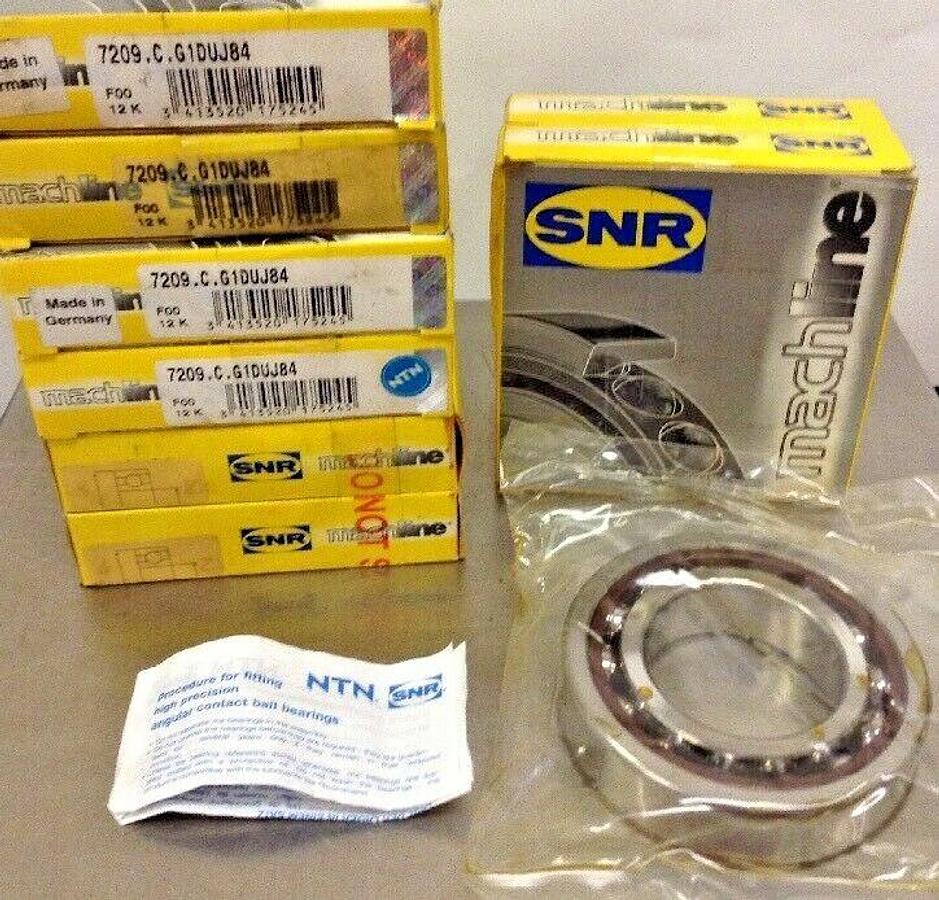 NTN/SNR,7209CG1DUJ84, 82.6 mm OD 44.45 mm ID Factory Sealed in Plastic