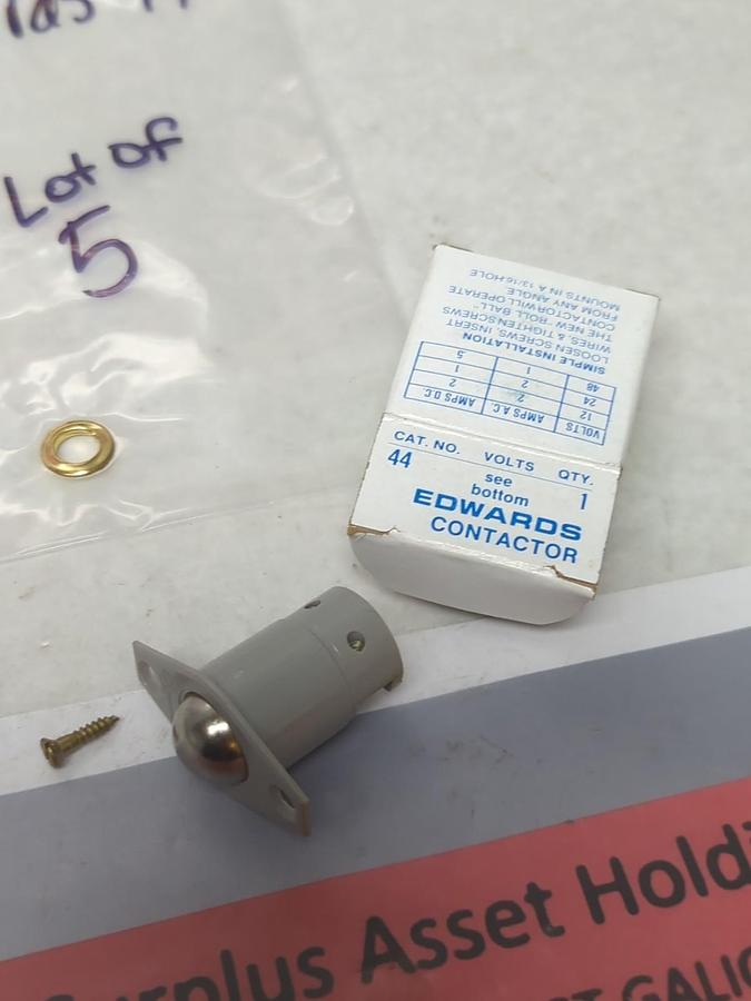 EDWARDS,44,CONTACTORS PRESSURE ON BALL OPENS CIRCUIT LOT OF 5 NOS