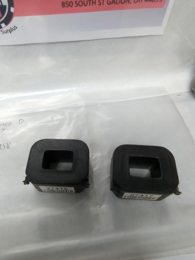 Used SQUARE D,A1707,COIL 110/115V 60CY LOT OF 2 PRE-OWNED