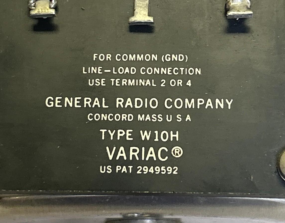 Used GENERAL RADIO COMPANY,W10H,AUTOTRANSFORMER