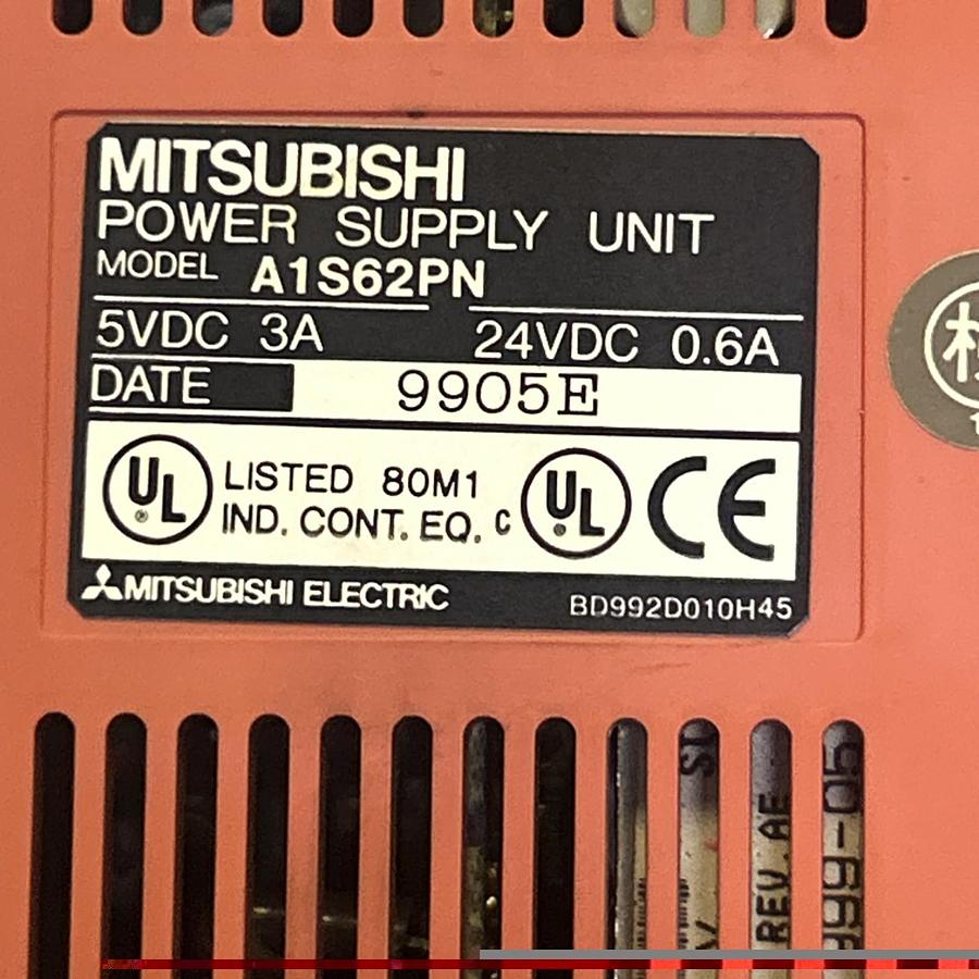 Used MITSUBISHI,A1S62PN,POWER SUPPLY UNIT