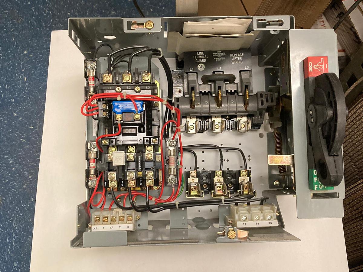 Used Allen-Bradley,2100 2112B,Size 1  Fused MCC 12 INCH Starter Feeder Bucket