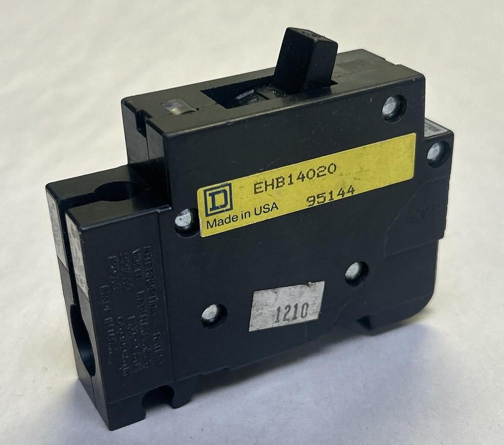 Used SQUARE D,EHB14020,CIRCUIT BREAKER 20A 277V 1P
