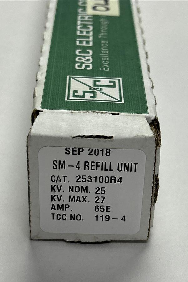 Used S&C ELECTRIC,253100R4,SM-4 FUSE REFILL 65EA 25KV NEW