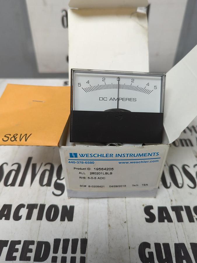 WESCHLER,19564205 ALL 260201LSLS R/S: 5-0-5 ADC,PANEL METER NOS