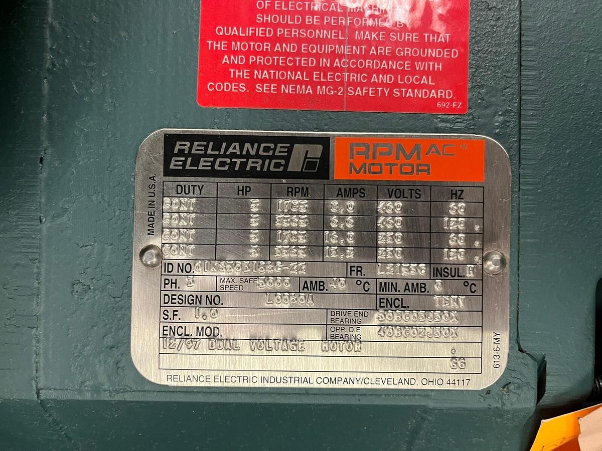 RELIANCE,L2153C,5HP RPM AC MOTOR 1785RPM 230/460V