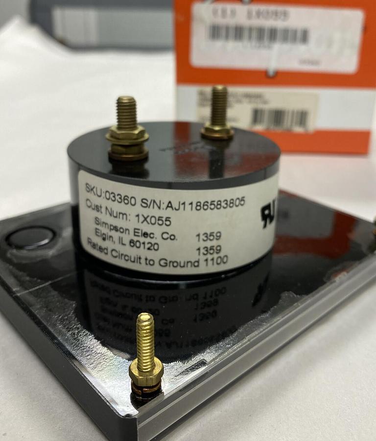 Used Simpson,03360 AC,Current Style Panel Meter New In Box