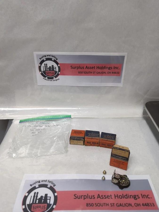 WESTINGHOUSE,966 485-H,OVERLOAD THERMAL HEATER RELAY LOT OF 4 NOS