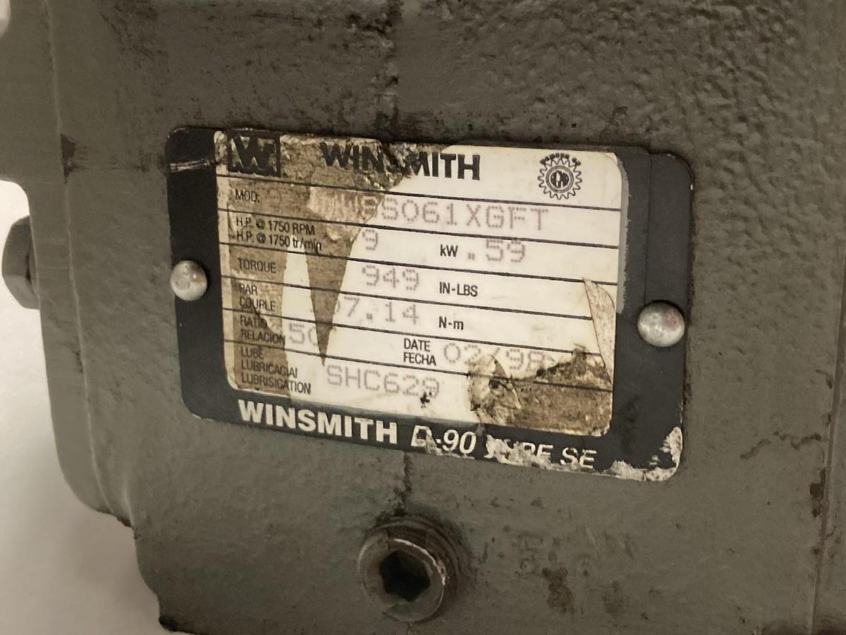 Used Winsmith,924-W8S061XGFT,Speed Reducer Ratio:50 9Hp 1750RPM 0.59 kWa