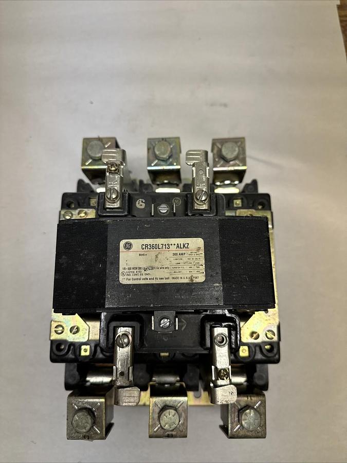 Used GE,CR360L713**ALKZ,300 Amp Lighting Contactor 110-120v coil
