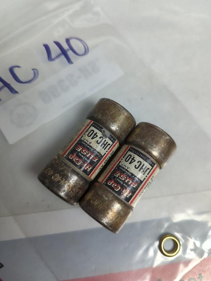 Used COOPER BUSSMANN,JHC-40,HIGH-CAP 40 AMP FUSE LOT OF 2 PRE-OWNED