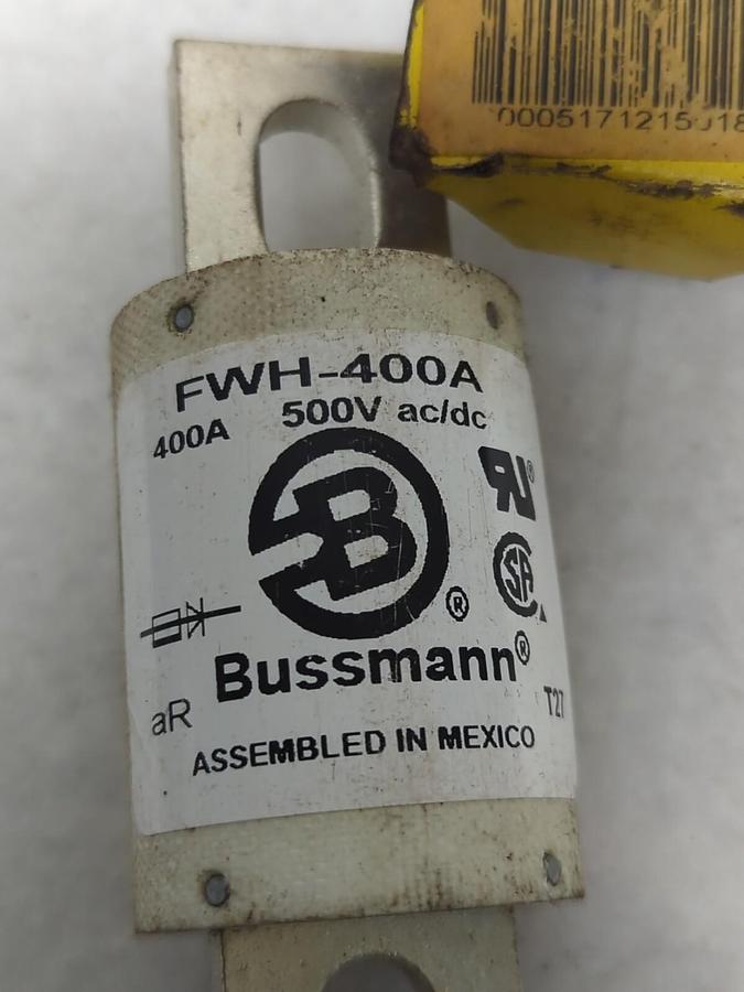 COOPER BUSSMANN,FWH-400A,SEMI-CONDUCTOR 400 AMP FUSE NOS
