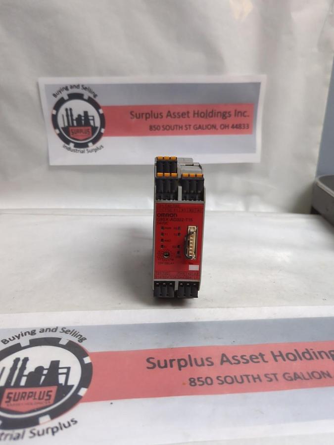 Used OMRON,G9SX-AD322-T15-RC,FLEXIBLE SAFETY UNIT LOAD 24VDC 0.8A PRE-OWNED