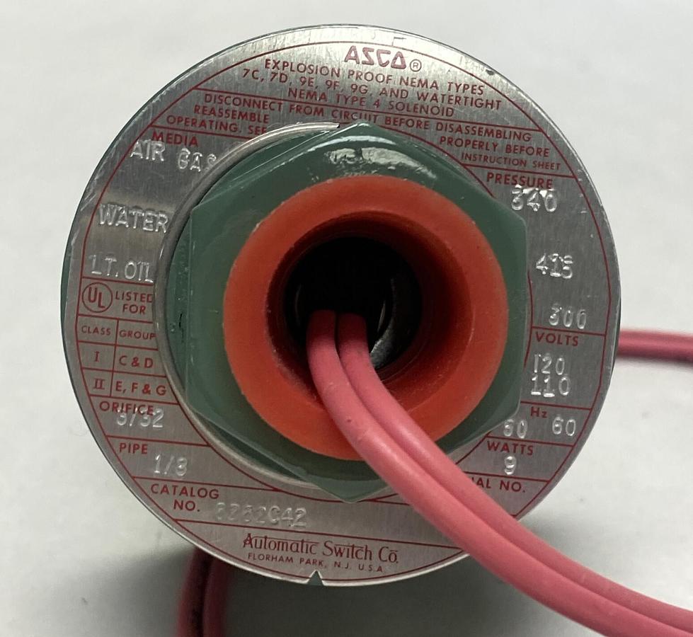 ASCO,8262C42,EXPLOSION PROOF VALVE NEW NO BOX