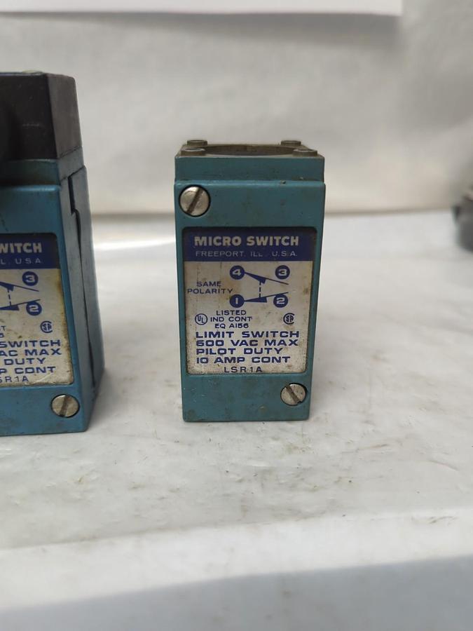 Used HONEYWELL/MICRO SWITCH,LSR1A,LIMIT SWITCH 10 AMP 600 VAC LOT OF 2 PRE-OWNED