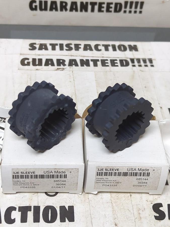 LOVEJOY,3JE,S-FLEX SLEEVE COUPLING  PD4335  685144 LOT OF 2 NOS
