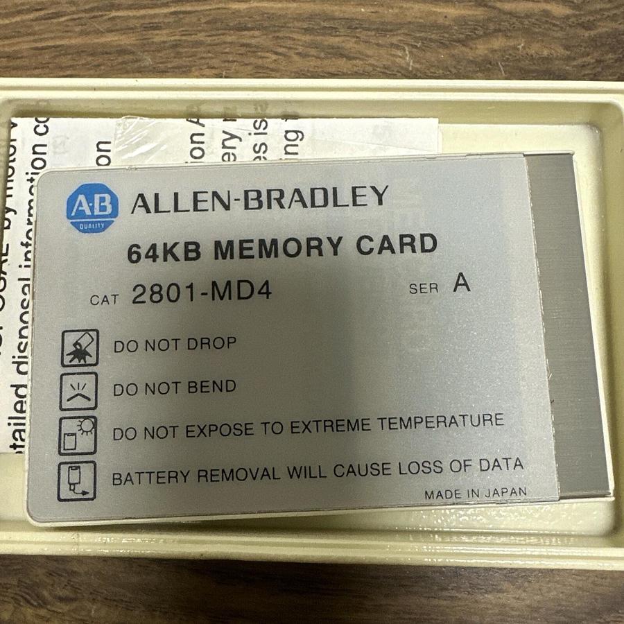 Used Allen Bradley,2801-MD4,64K Memory Card  Box of 3