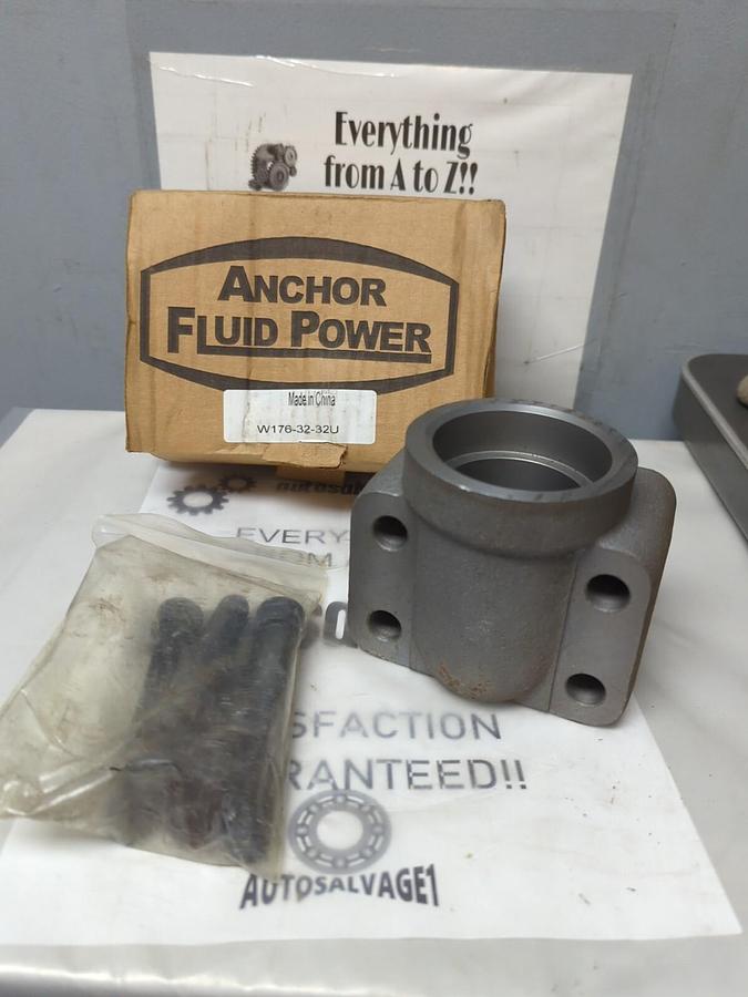 ANCHOR FLUID POWER,W176-32-32U,ELBOW SOCKET WELD PIPE FLANGE 4-BOLT NOS
