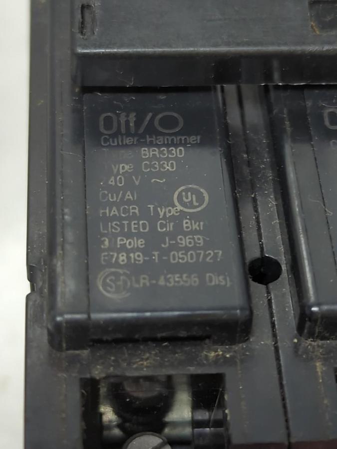 Used WESTNGHOUSE,BR330,CIRCUIT BREAKER 30 AMP 3-POLE LOT OF 2 PRE-OWNED