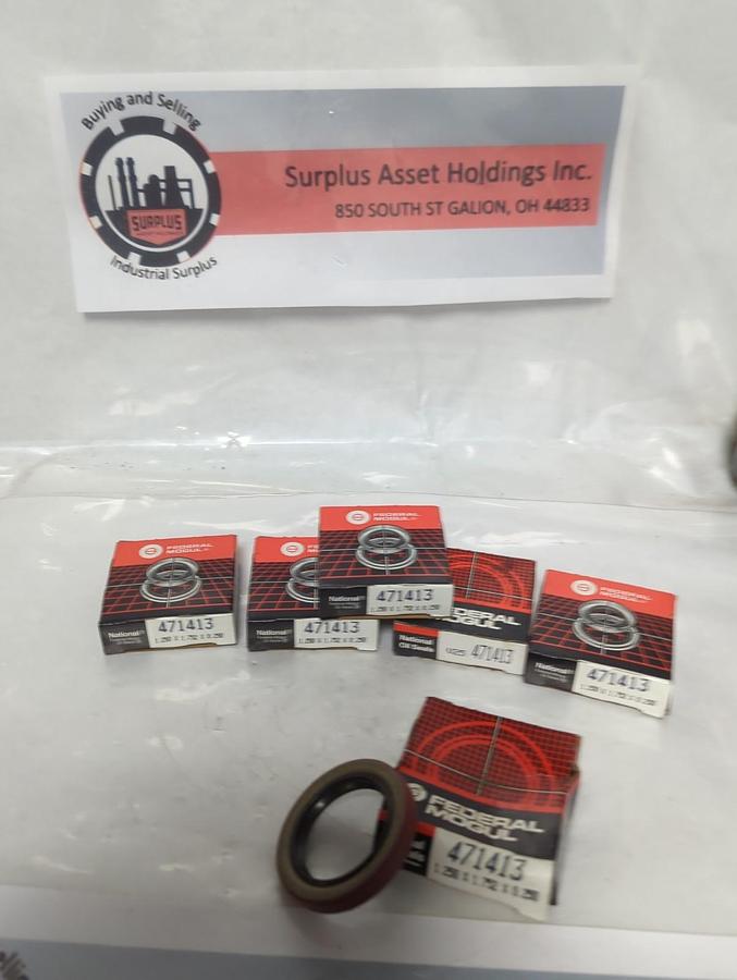 NATIONAL OIL SEAL,471413,OIL SEAL 1.24X1.752X.250 LOT OF 6 NOS