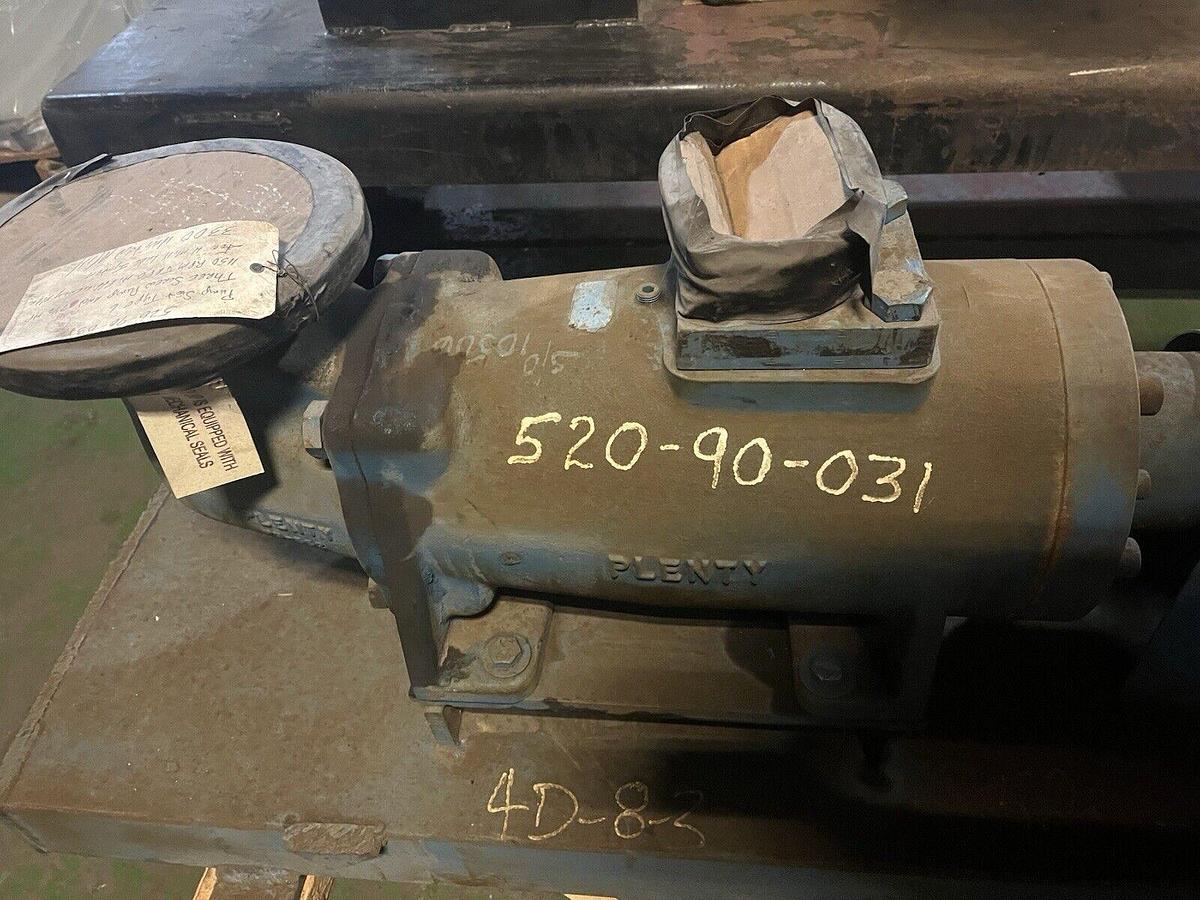 Used BLENTY,TYPE 6,TRIPLE SCREW PUMP 7.5HP 1180RPM