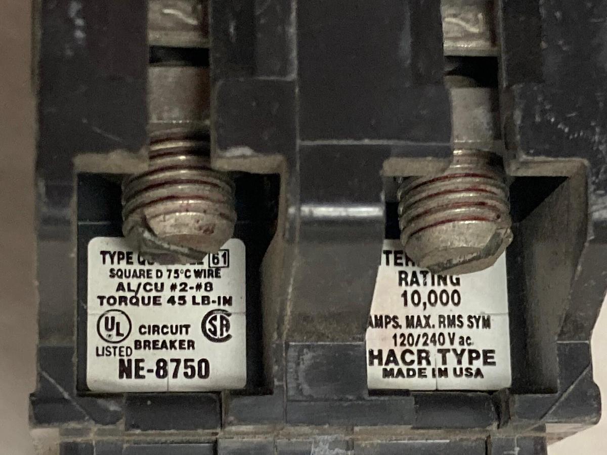 Used Square D,QO260,Circuit Breaker 60A 120/240Vac